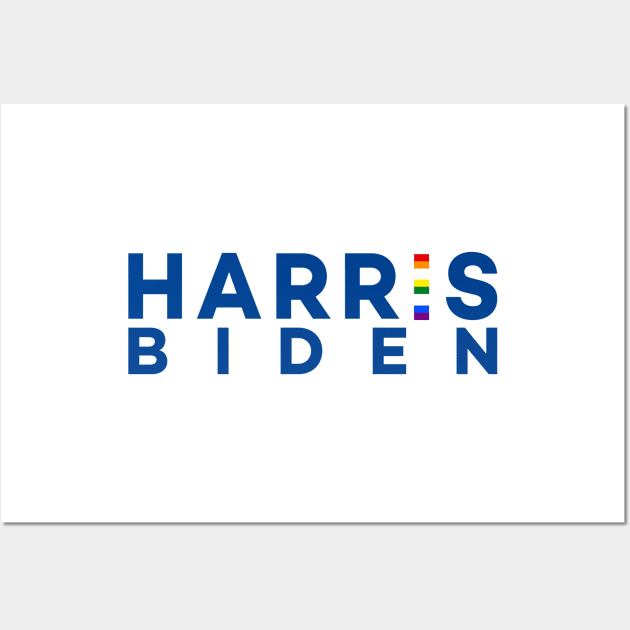 Harris Biden 2020 - Blue letters - Rainbow Wall Art by guayguay